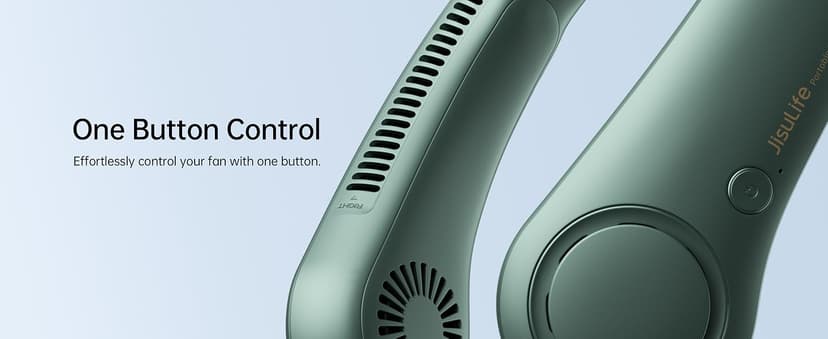 Battery Operated Wearable Personal Fan, Twistable, Rechargeable Travel Essentials, Gifts for Women Men-Dark Green JISULIFE Portable Neck Fan, Hands Free Bladeless Fan, 5 Speeds, 4000 mAh B08911JGGW
