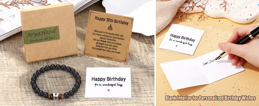 Cross Bracelet for Men - Cool 10th 13th 16th 18th 21st 30th 40th 50th 60th 70th 80th Birthday Gifts for Him, Husband, Dad, Son, Grandson, Brother...