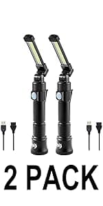 Magnetic Pickup Tool, Gifts for Men, Telescoping Magnet Flashlight, Gifts Idea & Stocking Stuffers for Men, Teen Boys, Mechanic, Boyfriend, Christmas Gifts for Dad, Husband, Father, Black