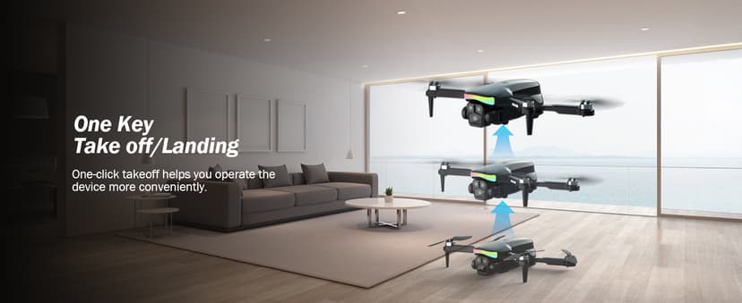 F417PRO Drone with Camera 1080P for Adults Kids, Mini Drone with Screen, Adult Drone, Dual 90° Lens, LED Lights, Optical Flow, Modular Battery, Beginner Drone, One Key Start, Headless, 3D Flip, Case