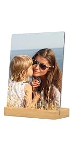Personalized Picture Gifts Wall Art Ready to Hang by HD Printing Technology -Gift Wrapping Available-Same day Pick up Custom Metal Photo Prints Customized photo gifts with Natural Bamboo Base B0D1KDDFGD