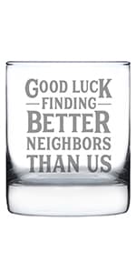 Good Luck Finding Better Friends Than Us - Stemless Wine Glass - Funny Farewell Gift For Best Friend Moving Away - Large 17 Oz Glasses
