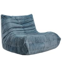Bean Bag Chair Big Sofa Beanbag Chair for Adults Fireside Chair Bean Bag Lounger with Memory Foam Filled for Home,Apartment or Gaming Venue(Grey Plush Single)