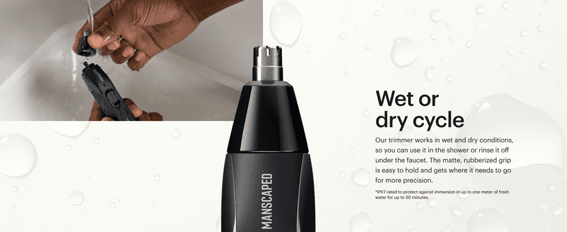 MANSCAPED MANSCAPED® The Weed Whacker® 2.0 Electric Nose & Ear Hair Trimmer – 7,000 RPM Precision Tool with Rechargeable Battery, Wet/Dry, Easy to Clean, Improved Stainless Steel Replaceable Blade