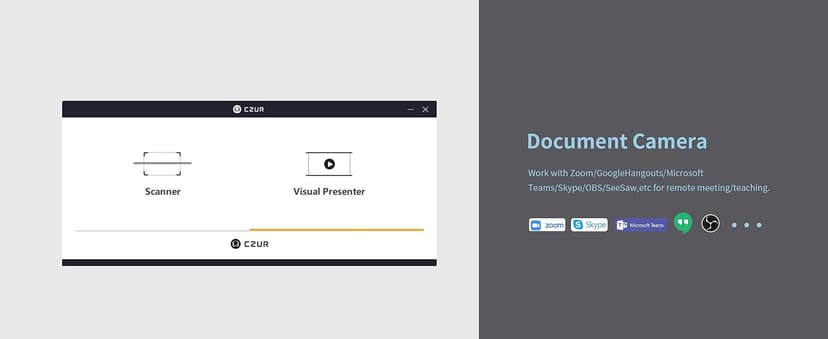 CZUR Lens1200 Pro Portable Document Scanner, 12MP USB Document Camera, Fast Scan 1s/Page, Capture Size A4, Easy-to-Use OCR, Travel-Friendly Mobile Scanner for Mac & Windows(Not for Books)