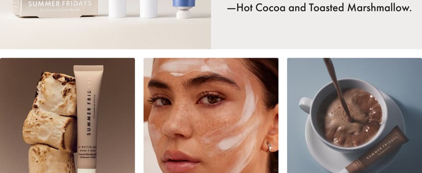 Summer Fridays Hydration Trio - Travel Size Jet Lag Mask + Full Size Lip Butter Balm Duo in Hot Chocolate + Toasted Marshmallow - Skin Care Set for Hydrated Complexion + Glossy, Soft Lips (3 Count) B0FNLBRVFJ