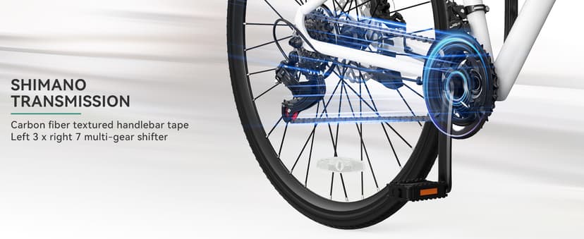 YITAHOME 700C Road Bike, 21 Speed Commuter Bicycle for Men Women, Lightweight Aluminum Frame Racing Bike, Adult Bicycle with Dual Disc Brake