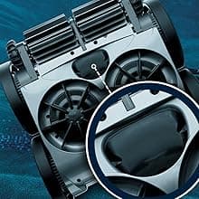 Polaris Quattro P40 Pressure Side Pool Cleaner for All In-Ground Pool Surfaces, Large-Capacity Dual Filtration Canister, 31' Hose & Transparent Lid to View Debris