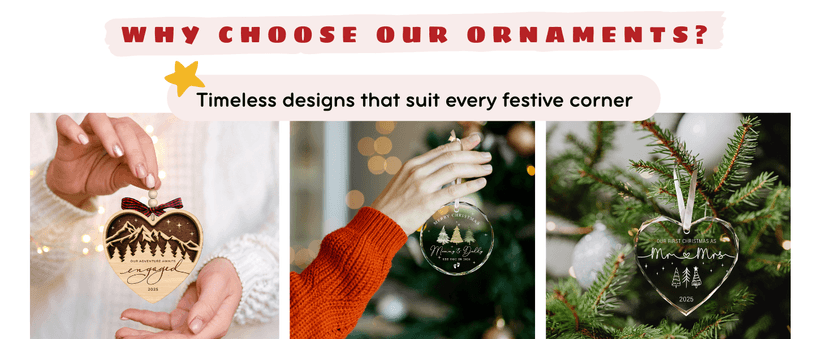 Engagement Gifts for Couples - Gifts for Newly Engaged Couples - Engagement Gift for Her, Bride to Be, Couple - Just Engaged Gift for Friends, Women, Fiance - Wood Christmas Ornament 2025