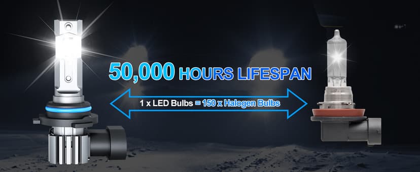 RCJ 9005 9006 Bulbs Combo, 600% Brightness 9005/HB3 High 9006/HB4 Low Dual Beam Bulbs, 6000K Cool White, Plug and Play, IP67 Waterproof, Pack of 4