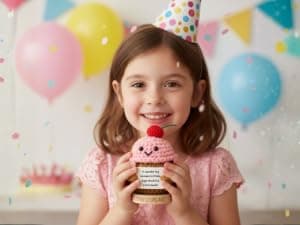 Happy Birthday Gift for Women - Tiny Cupcake With 30 Sweet Birthday Cards | Funny Gift Idea for Women for 16th, 21 Year Old, 30th Birthdays | Cute Bday Party Decor for Friends, Teens, Daughter, Sister