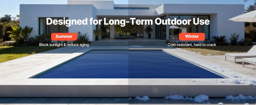 VEVOR Solar Pool Cover, 32 x 16 ft Pool Bubble Cover, 16 Mil Pools Solar Blanket with Dual Heat-Locking Air Layer for Pools, Daytime Heat Absorption, Nighttime Heat Retention, Blue & Silver, Cuttable