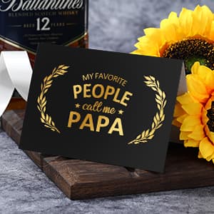 Papa Gifts from Grandkids Papa Birthday Gifts for Men Happy Birthday Gift Ideas for Best Papas from Grandson Granddaughter Grandchildren Funny Gift Set for Christmas, Fathers Day with Hat, Wine Glass B0FW57CH3S