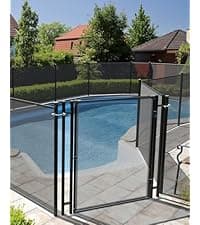GraveeLife 4 ft x 108 ft Fence for Inground and Above Ground Pool, Mesh Pool Safety Fence with Stainless Steel Feet Outdoor Swimming Backyard Garden Pool Fencing, Black