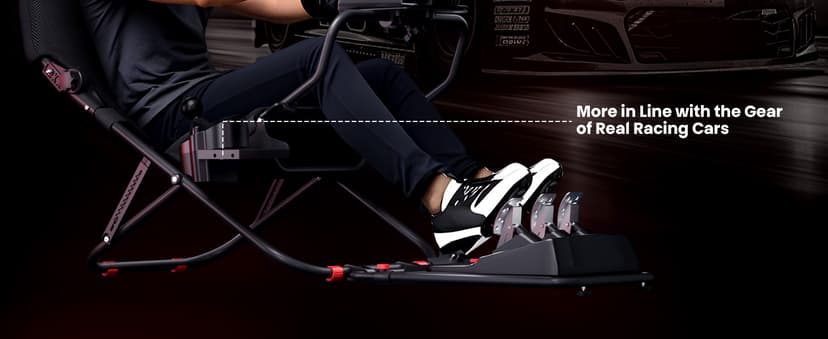 RACGTING Racing Simulator Cockpit for G29/G920/G923, Foldable & Adjustable Racing Seat for Thrustmaster T300RS/248/T-GT II, Fanatec CSL DD/GT DD Pro/ClubSport DD/DD+, MOZA R5, SIMAGIC Alpha Mini