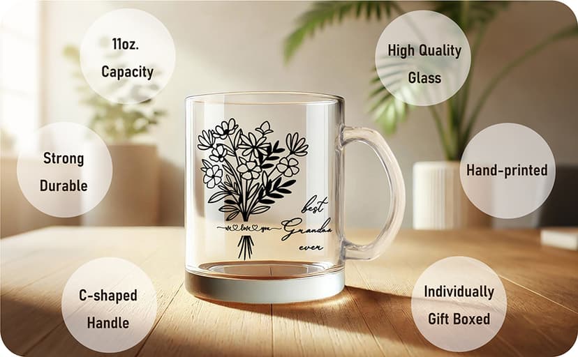 Breezy Valley Grandparent Gifts, Christmas Gifts for Grandma Grandpa from Grandkids - Best Ever Grandparents Gift Ideas, Grandma Grandpa Mugs Socks Set