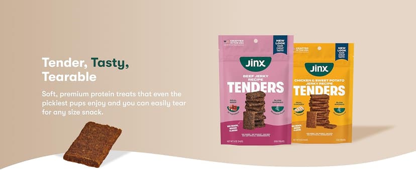 1 Pack Healthy Dog Treats Training with Real Beef & Fiber Rich Banana - Stocking Stuffer Gifts - Puppies, Adults & Seniors Jinx Holiday Dog Training Treats, Beef & Banana, Christmas Dog Treats, 4oz B0HCF87YPN