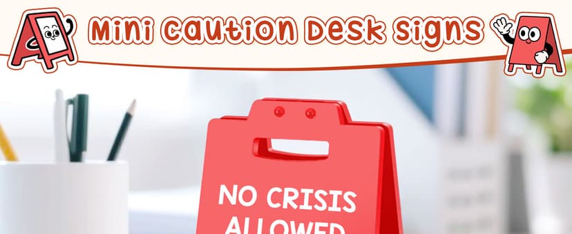 Funny Office Desk Decor Boss Sign, Bosses Day Gifts for Women Men Manager Supervisor Leader Lady Famale Male, Christmas White Elephant Gifts for Teacher Principal Coworker Cubicle Accessories Red Sign