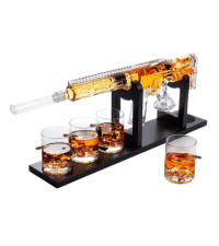 AR15 Gun Decanter Birthday Gifts for Men Dad, Whiskey Set - Rifle Limited Edition, Silencer Stopper - 800 ml & 12oz Bullet Glasses - Father Gift - Drinking Party, Liquor, Vodka Tik Tok Viral Dispenser