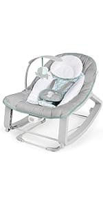 Ingenuity Keep Cozy 3-in-1 Grow with Me Vibrating Baby Bouncer, Seat & Infant to Toddler Rocker, Vibrations & -Toy Bar, 0-30 Months Up to 40 lbs (Weaver)