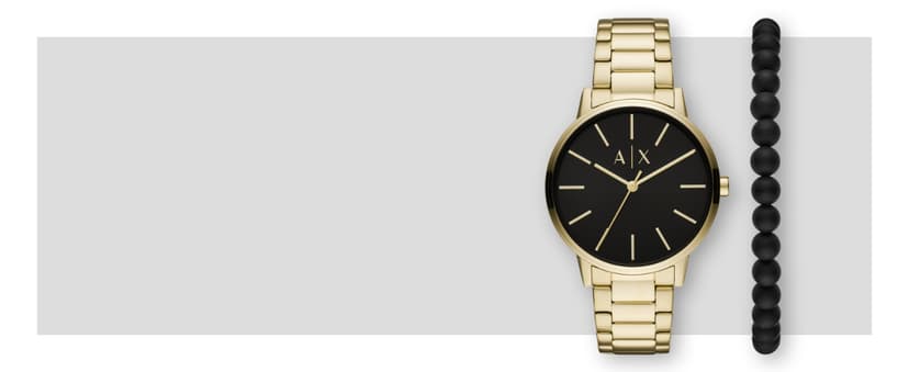 A|X Armani Exchange Men's Watch with Three-Hand Analog Display and Stainless Steel or Leather Band, Watch for Men