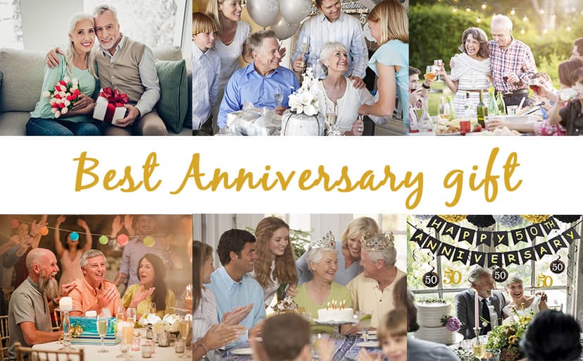 50th Anniversary Blanket Gifts, Golden 50th Wedding Anniversary Couple Gifts for Husband, Wife, Dad, Mom, Grandpa, Grandma, Grandparents, 50 Years of Marriage Gift Blanket 60"X 50"