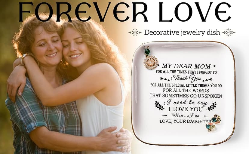Birthday Gifts for Mom from Daughter Jewelry Dish - Thank You! for all the words that sometimes go unSpoken, I need to say I Love You!" Gifts for Mom Christmas Mothers Day Valentines Thanksgiving