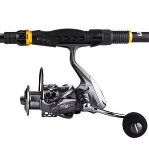 Sougayilang Fishing Reel 13+1BB Light Weight Ultra Smooth Aluminum Spinning Fishing Reel with Free Spare Graphite Spool