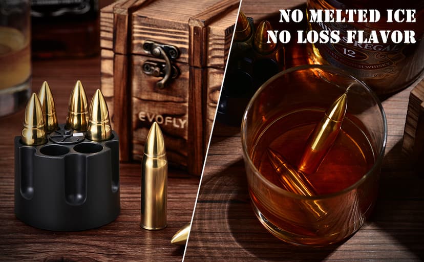 Gifts for Men Dad Husband, Whiskey Stones, Unique Christmas Anniversary Birthday Stocking Stuffers Gift Ideas for Him Boyfriend, Man Cave Stuff Cool Gadgets Retirement Bourbon Presents for Uncle