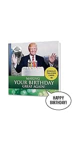 OUR FRIENDLY FOREST Talking Trump Birthday Card with Authentic Voice - Presidential Theme Birthday Greeting for Men & Women (Red)