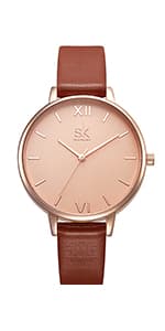 SHENGKE Creative Watch Ultra-Thin Strap Casual Fashion Quartz Minimalist Watch