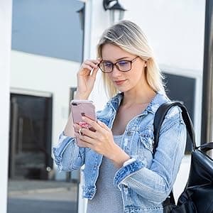 K KENZHOU Blue Light Glasses for Woman Men Bluelight Blocking Glasses for Computer Gaming Phones,Anti Eye Strain & UV Glare