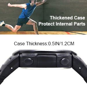 MJSCPHBJK Mens Digital Sports Watch, Waterproof LED Screen Large Face Military Watches for Men