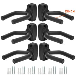 VEIDIA 6 Pcs Guitar Hangers Keep Hook Holder Wall Mount for All Size Guitars, Bass, Mandolin, Banjo