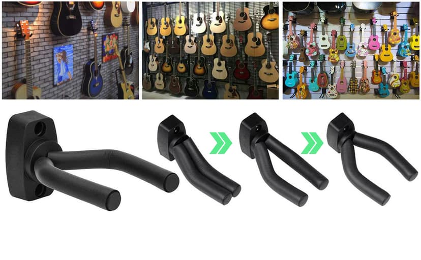 VEIDIA 6 Pcs Guitar Hangers Keep Hook Holder Wall Mount for All Size Guitars, Bass, Mandolin, Banjo