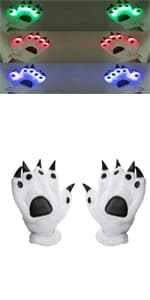 Luwint Children LED Finger Light Up Gloves - Glow Flashing Cool Fun Toys for Kids, Boy Girl 7-12 Years