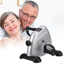 Mini Exercise Bike, AGM Under Desk Bike Pedal Exerciser Foot Cycle Arm & Leg Pedal Exerciser with LCD Screen Displays