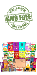 GLUTEN FREE and VEGAN (DAIRY and FIG FREE) Healthy Snacks Care Package (25 Ct): Cookies, Bars, Chips, Fruit, Nuts, Trail Mix, Gift Box Sampler, Office Variety, College Student Care Package, Gift Basket Alternative