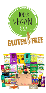 Premium GLUTEN FREE and VEGAN (DAIRY, SOY and FIG FREE) Healthy Snacks Care Package (20Ct): Featuring Delicious, Wholesome, Nutrient Dense Gluten Free and Vegan snacks. Office College Client Gift Box