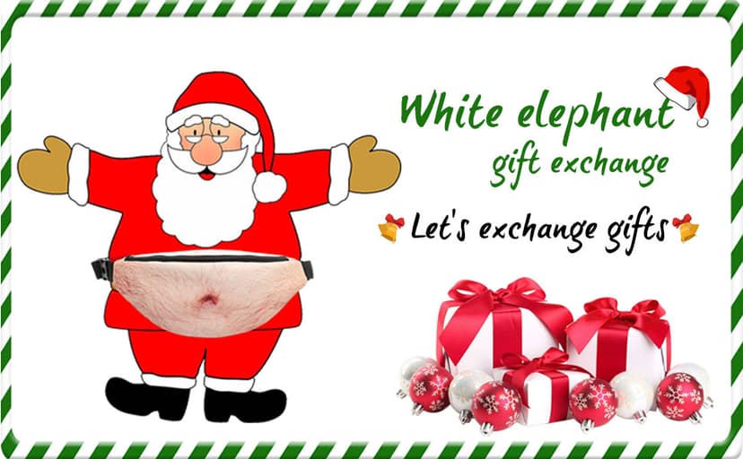 Funny Gifts White Elephant Gifts, Wisedom Gag Gifts Dad Bag Fanny Pack & 3D Beer Belly Waist Pack Waterproof For Women Men Christmas Stocking Stuffers for Men (Thin Hair)