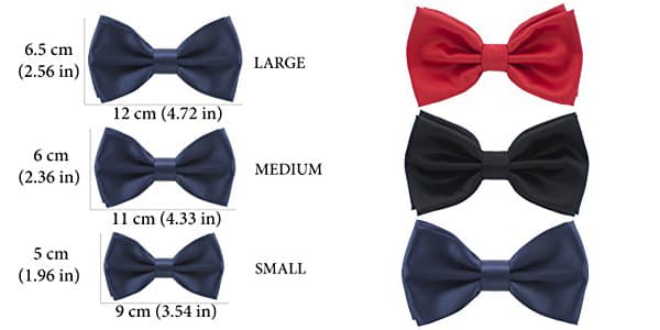 Bow Tie House Real Silk Classic Pre-Tied Bow Tie Formal Solid Tuxedo with Gift Box