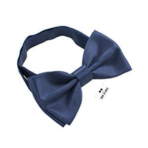 Bow Tie House Real Silk Classic Pre-Tied Bow Tie Formal Solid Tuxedo with Gift Box