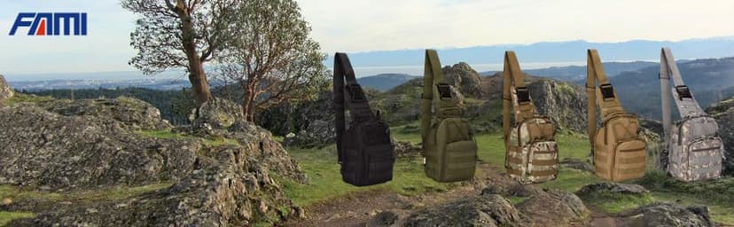 FAMI Outdoor Tactical Bag Backpack, Military Sport Bag Pack Sling Shoulder Backpack Tactical Satchel for Every Day Carry (CP)