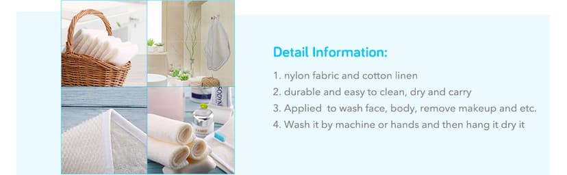 Blulu 5 Pcs Exfoliating Wash Cloth Face Body Towel Dual Sided Exfoliating Scrub Towel Weave Beauty Skin Washcloth Soft Home Massage Bath Cloth (5)