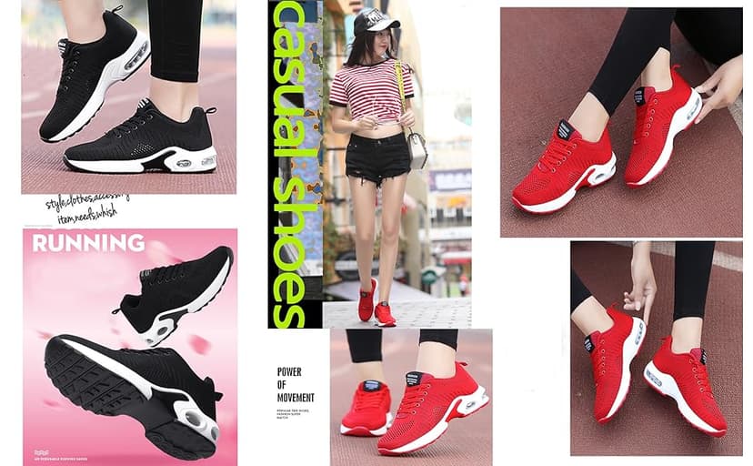 FLARUT Running Shoes Womens Lightweight Fashion Sport Sneakers Casual Walking Athletic Non Slip