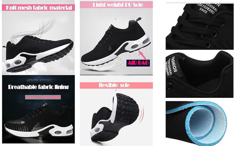 FLARUT Running Shoes Womens Lightweight Fashion Sport Sneakers Casual Walking Athletic Non Slip