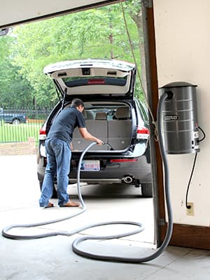 VacuMaid GV50PRO Wall Mounted Garage and Car Vacuum with 50 ft. Hose and Tools.