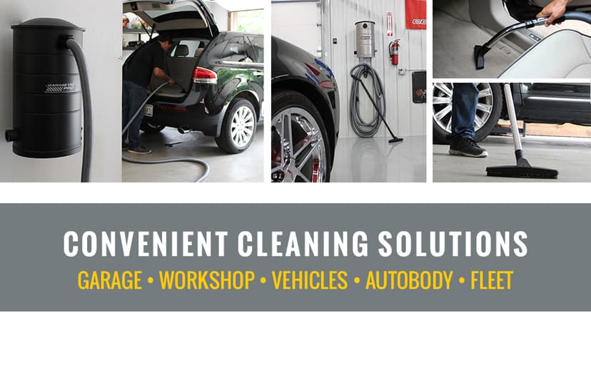 VacuMaid GV50PRO Wall Mounted Garage and Car Vacuum with 50 ft. Hose and Tools.