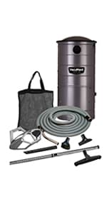 VacuMaid GV50PRO Wall Mounted Garage and Car Vacuum with 50 ft. Hose and Tools.
