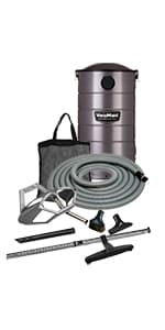 VacuMaid GV50PRO Wall Mounted Garage and Car Vacuum with 50 ft. Hose and Tools.